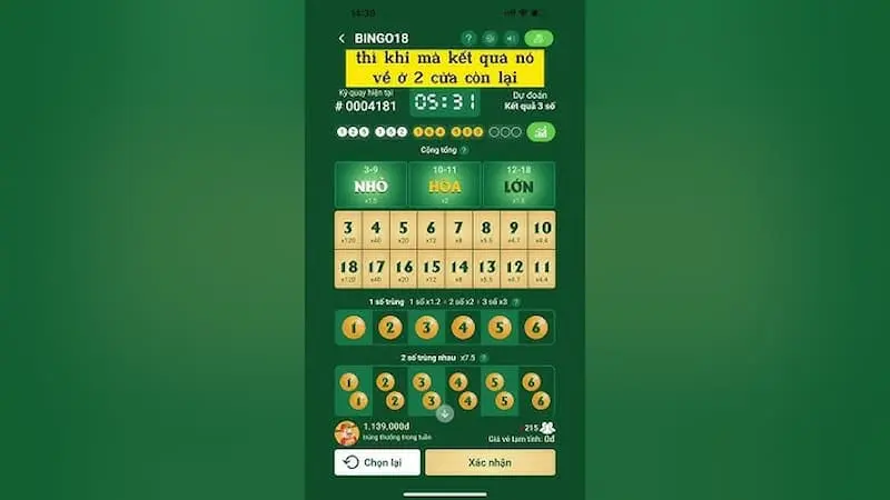 Xổ số Bingo18